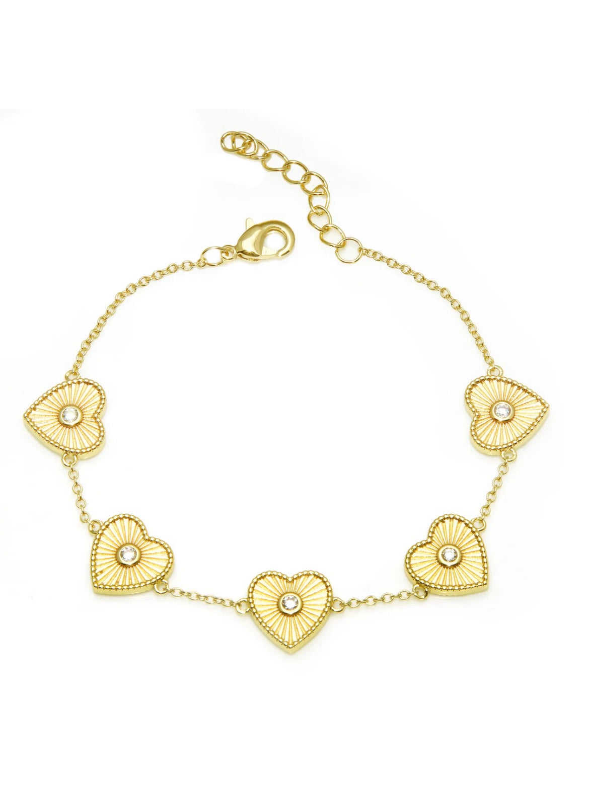 Fluted heart Bracelet