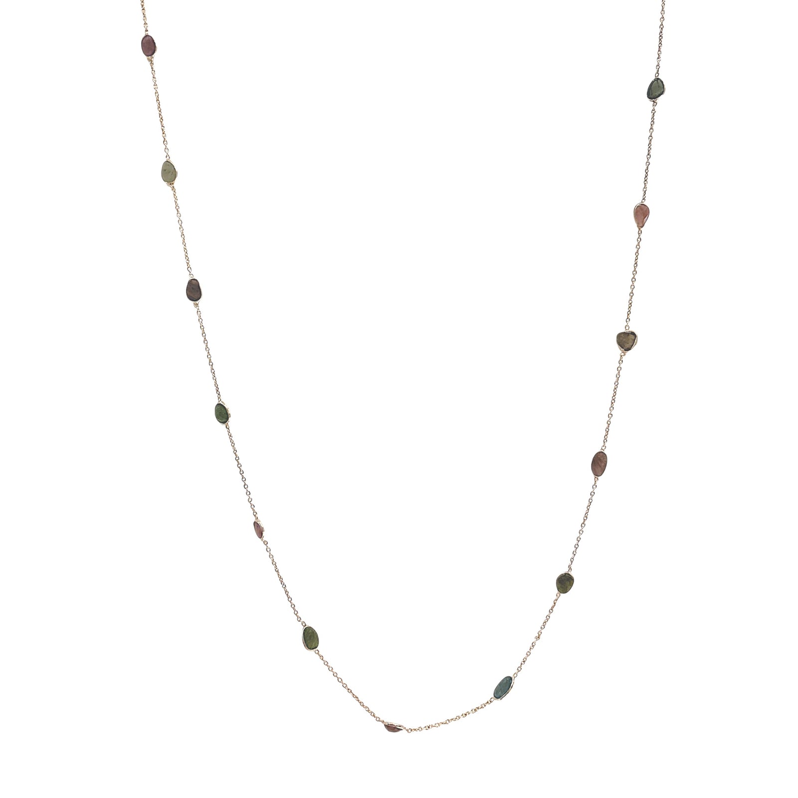 Long Necklace with natural stones