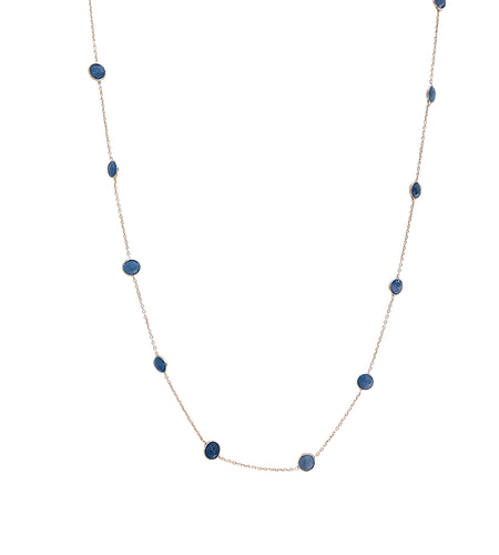 Long necklace w/zafire stones
