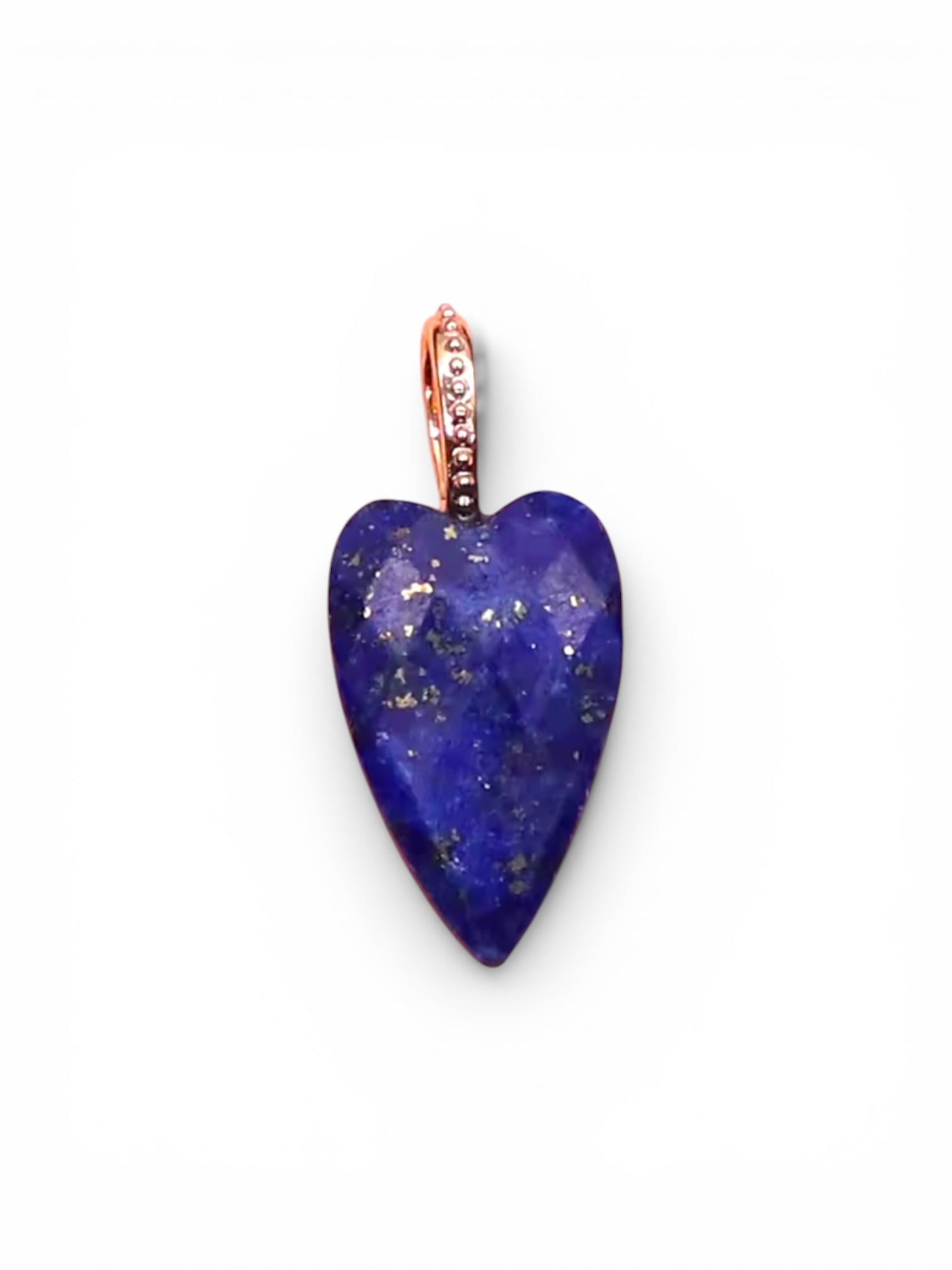 Heart long Natural Stone Charm