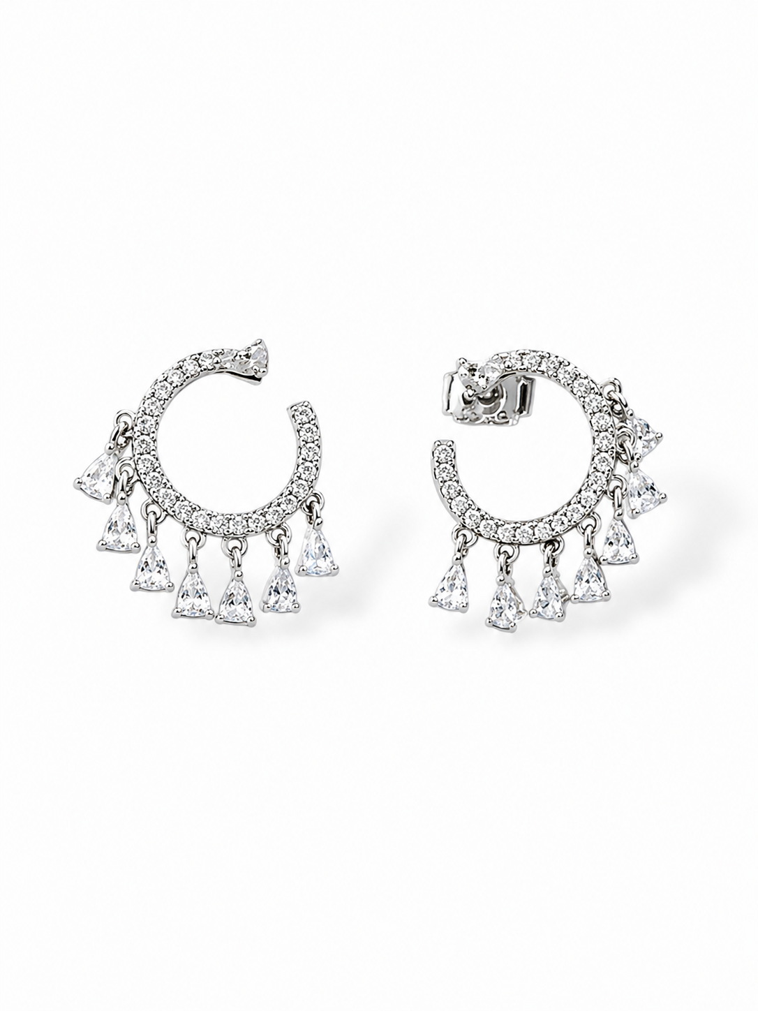 Teardrop charms hoop Earrings