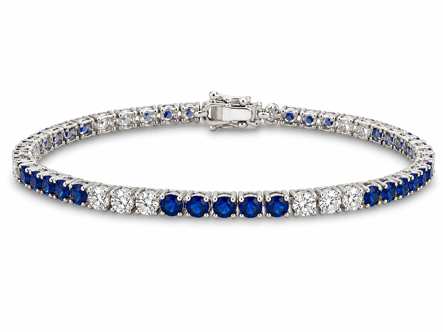 Blue Elegance Tennis Bracelet