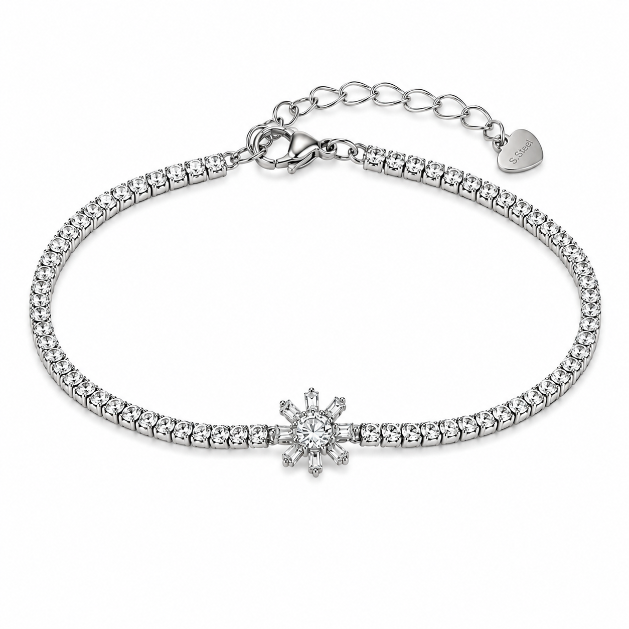 Mini Flower Thin Tennis Bracelet