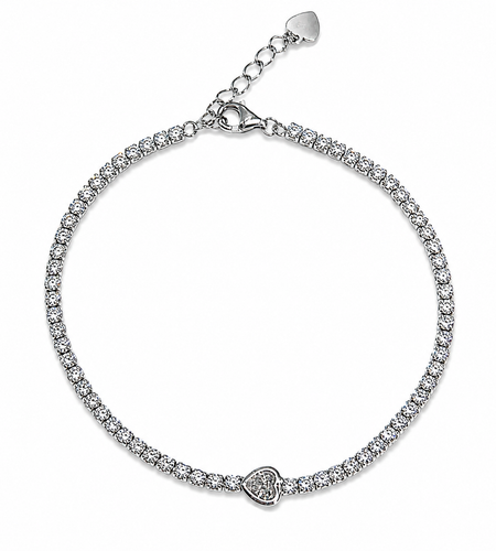Mini heart Thin Tennis Bracelet
