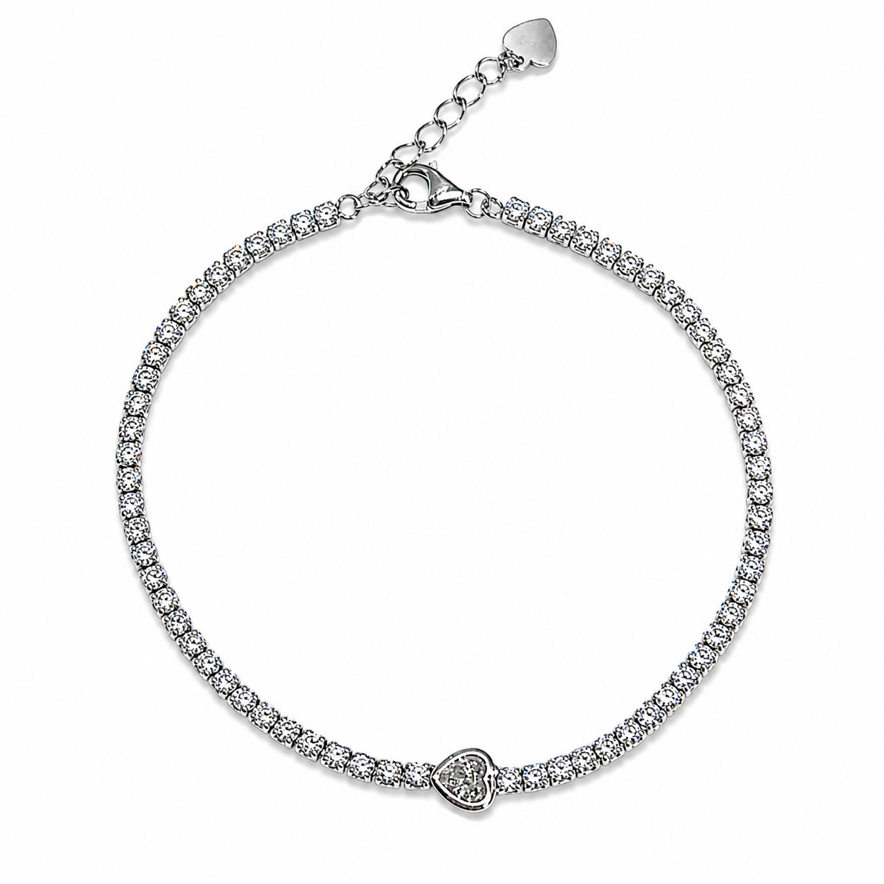 Mini heart Thin Tennis Bracelet