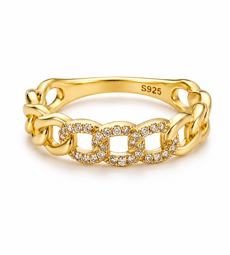 Cuban pave Ring