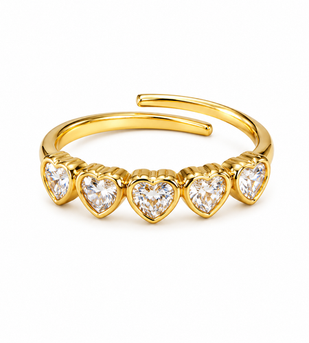 Heart Bezel ring