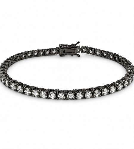 White over Black tennis Bracelet