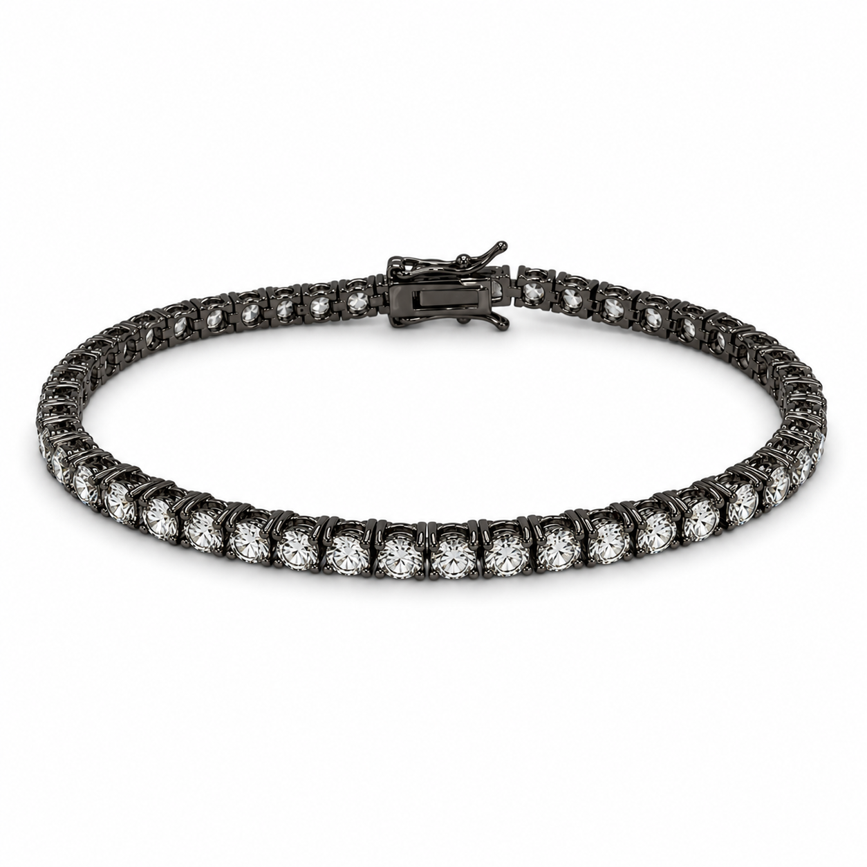 White over Black tennis Bracelet