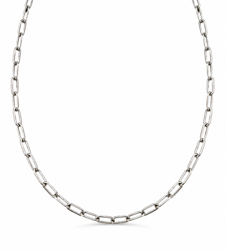 The paper Clip Chain 22" Silver .925
