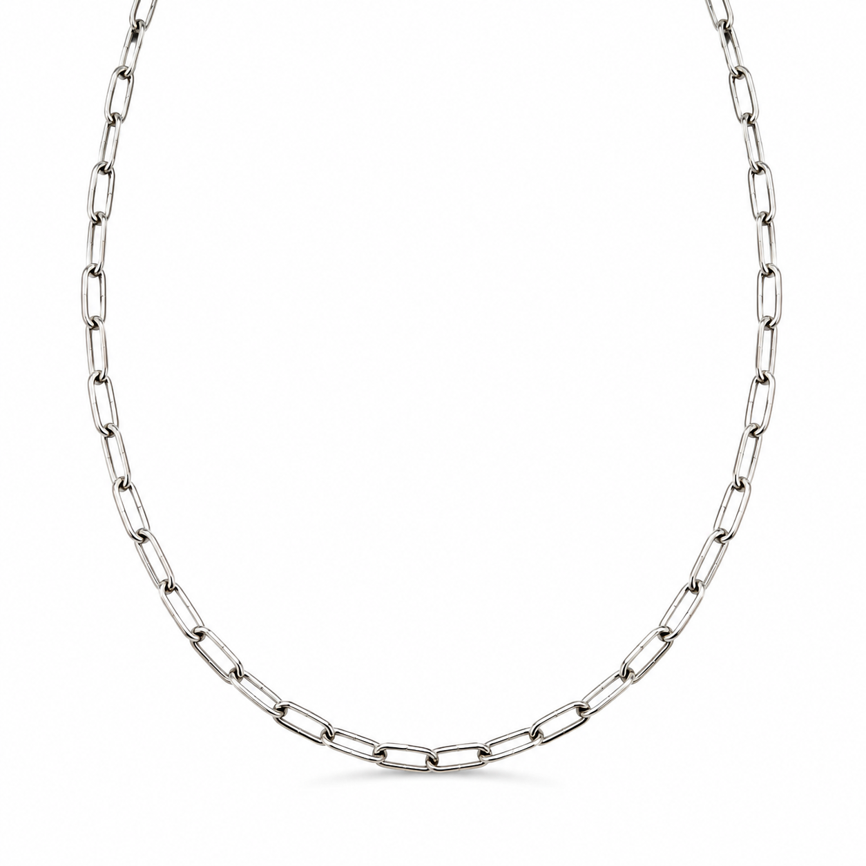 The paper Clip Chain 22" Silver .925