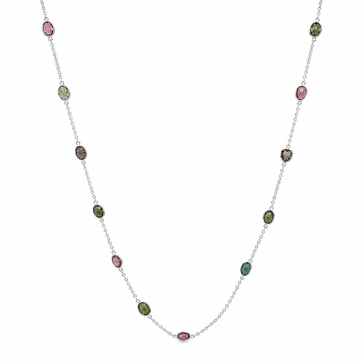 Long Necklace with natural stones