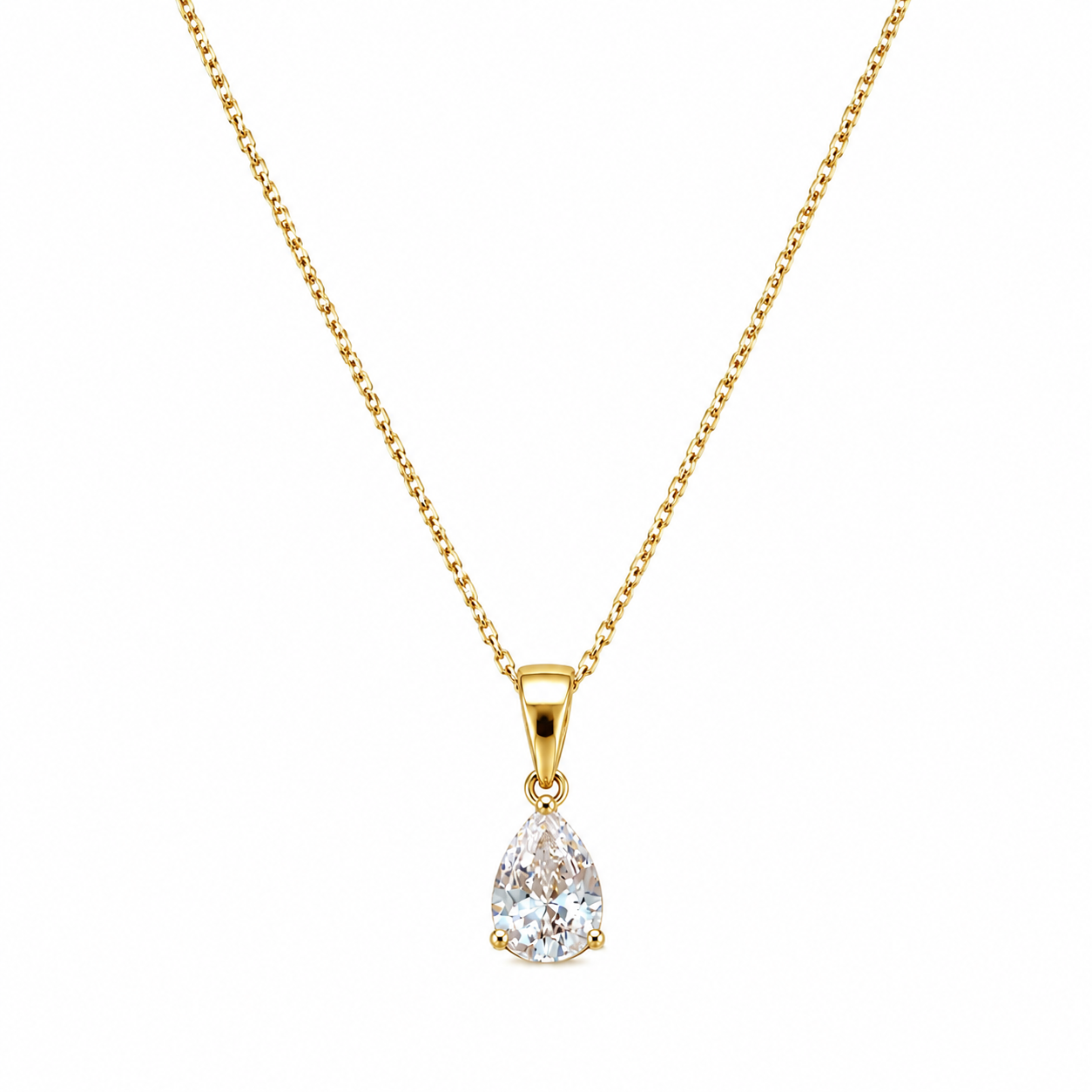 Drop Cz Necklace