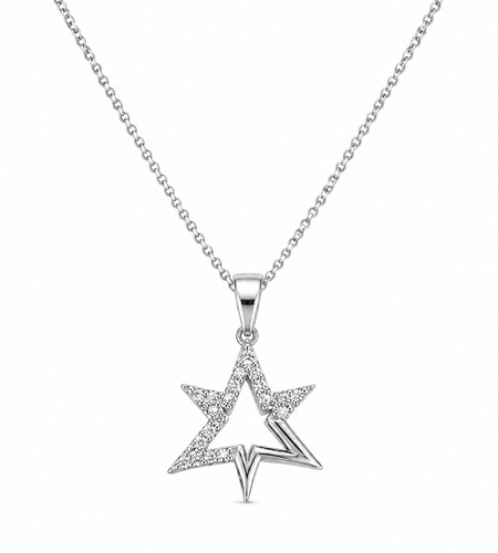 Cz Star Charm necklace