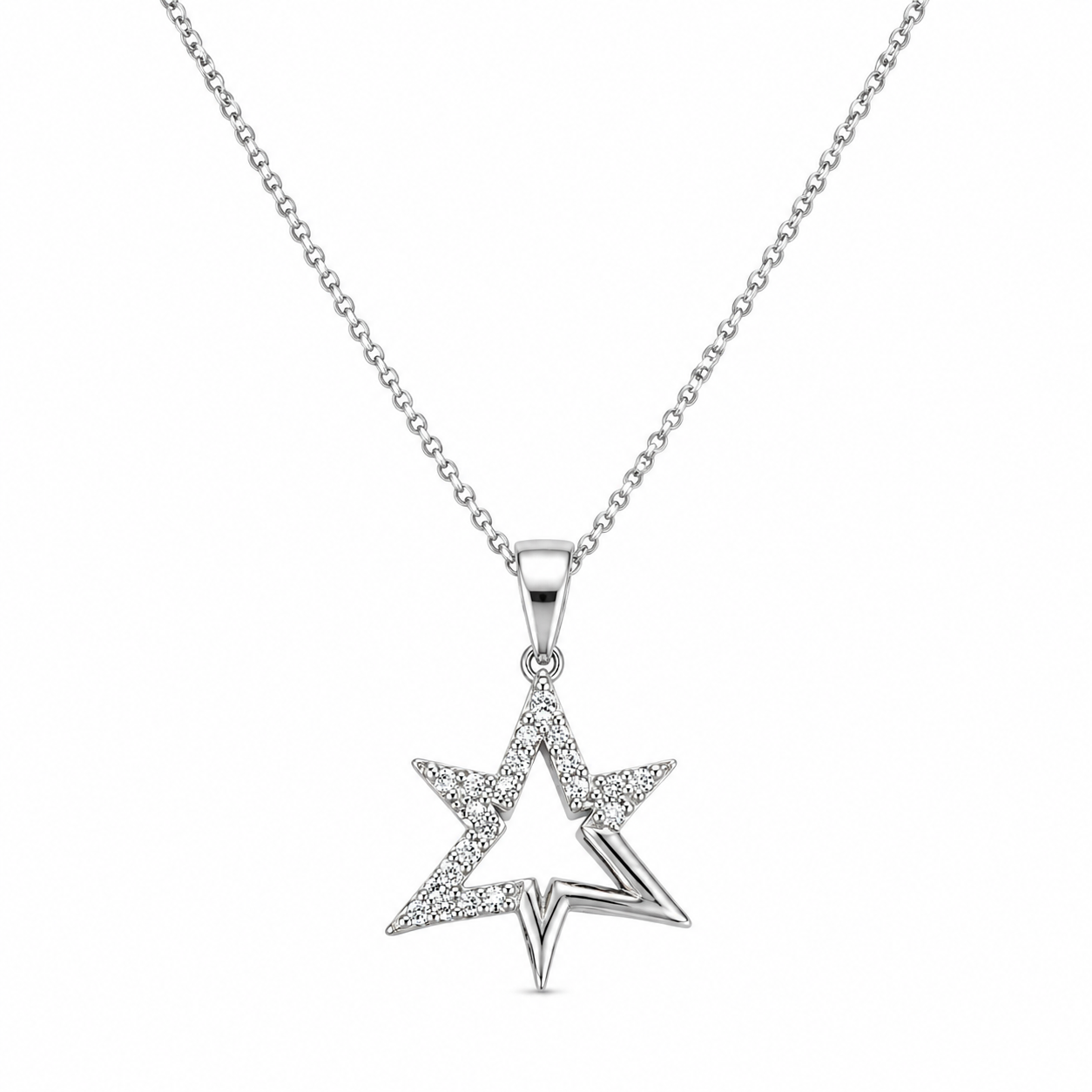 Cz Star Charm necklace
