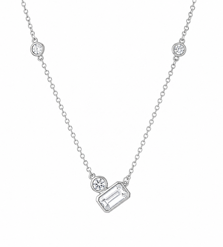 Double Shape Cz necklace
