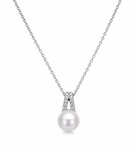 Pearl Cz Necklace