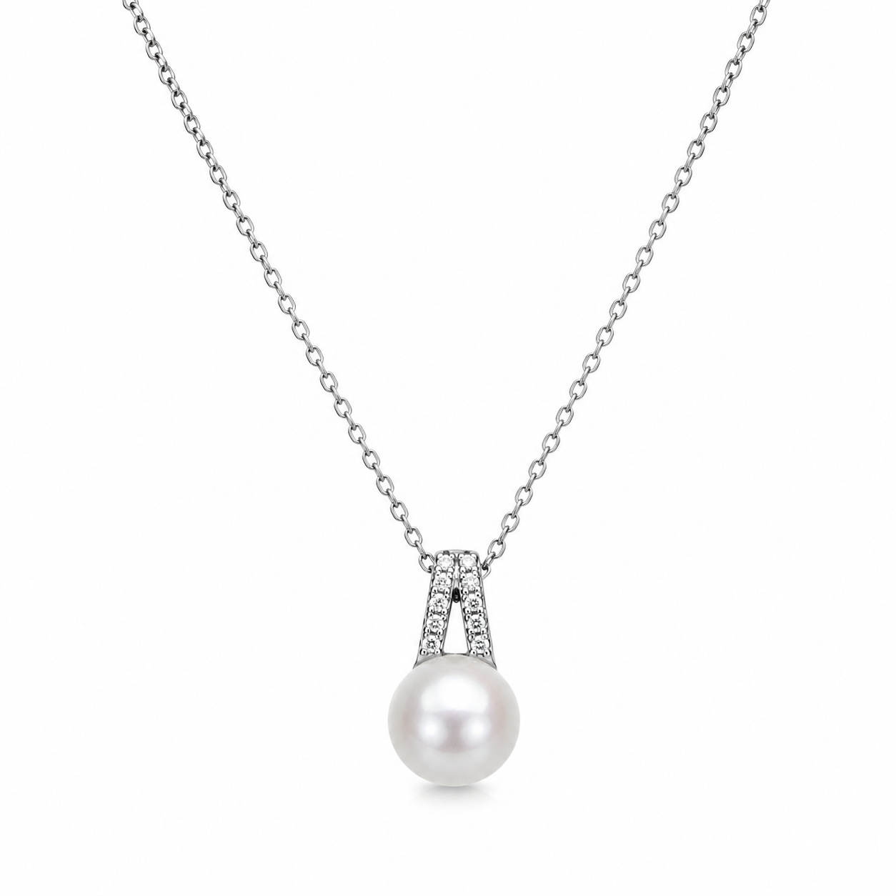 Pearl Cz Necklace