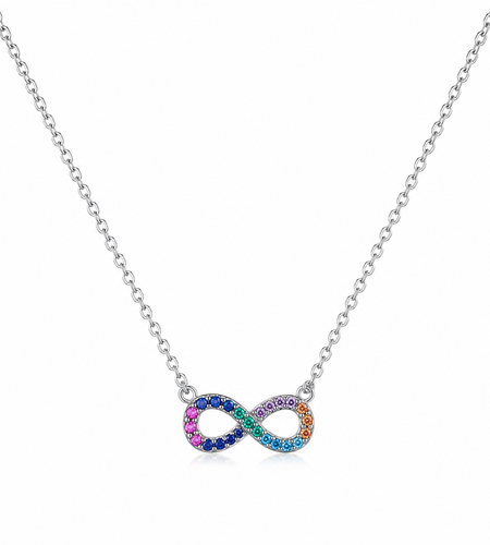 Rainbow infinity Necklace