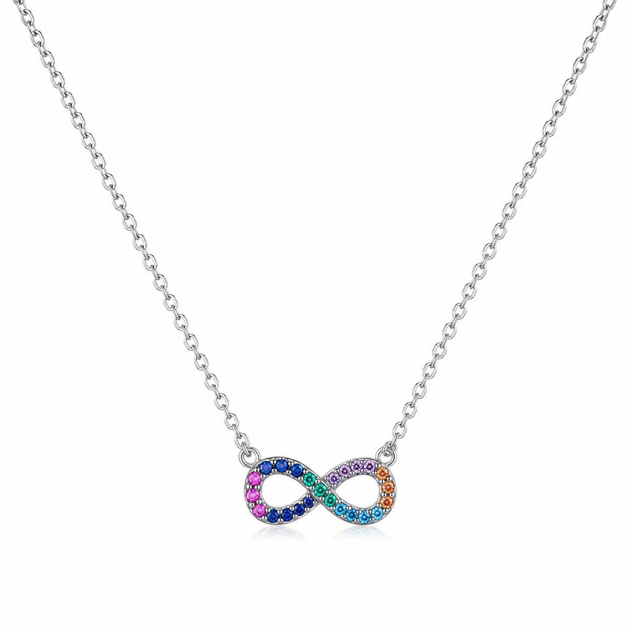 Rainbow infinity Necklace
