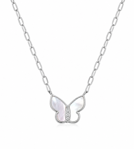 Mother of pearl Butterfly necklace