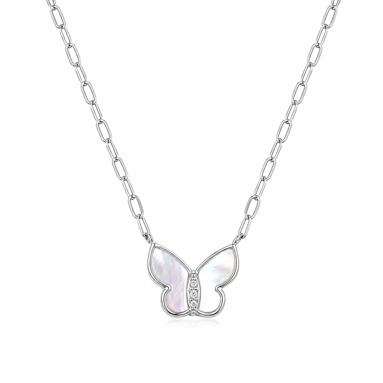 Mother of pearl Butterfly necklace