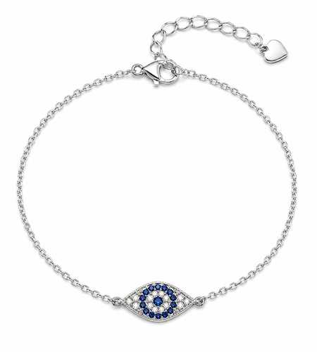 Blue Evil Eye Crystal Bracelet