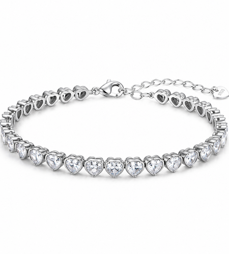 Bezel Hearts Bracelet