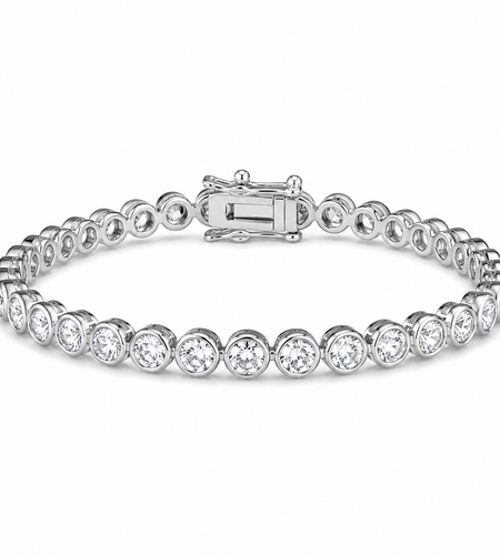 Round bezel tennis Bracelet