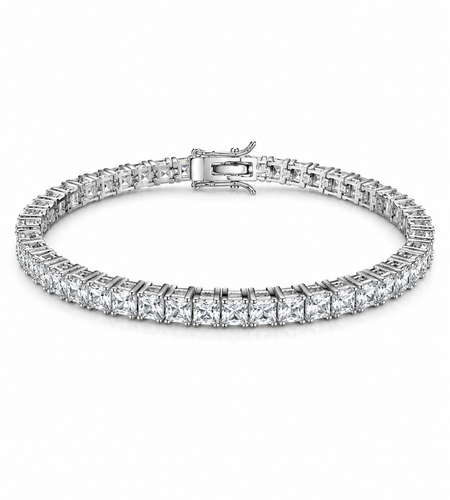 3mm square tennis bracelet
