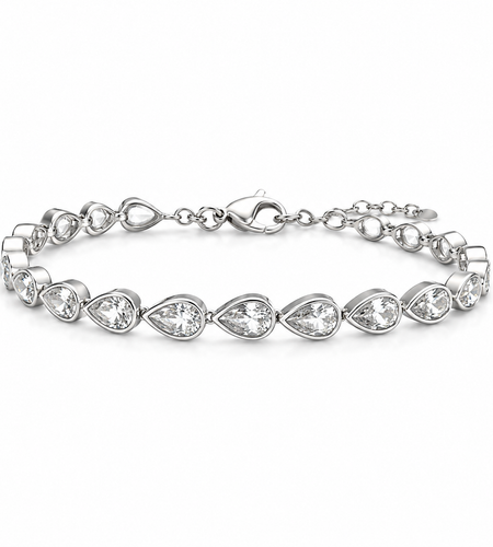 Tears bezel tennis bracelet
