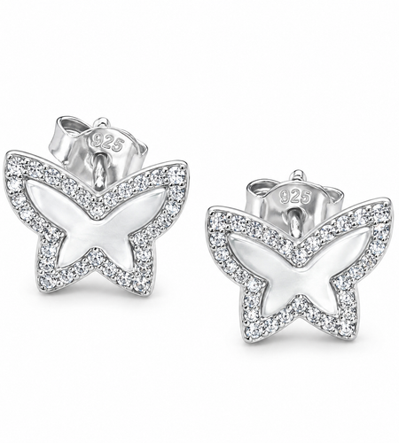 Stone cz Butterfly Stud