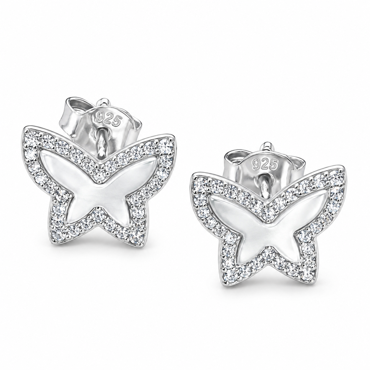 Stone cz Butterfly Stud