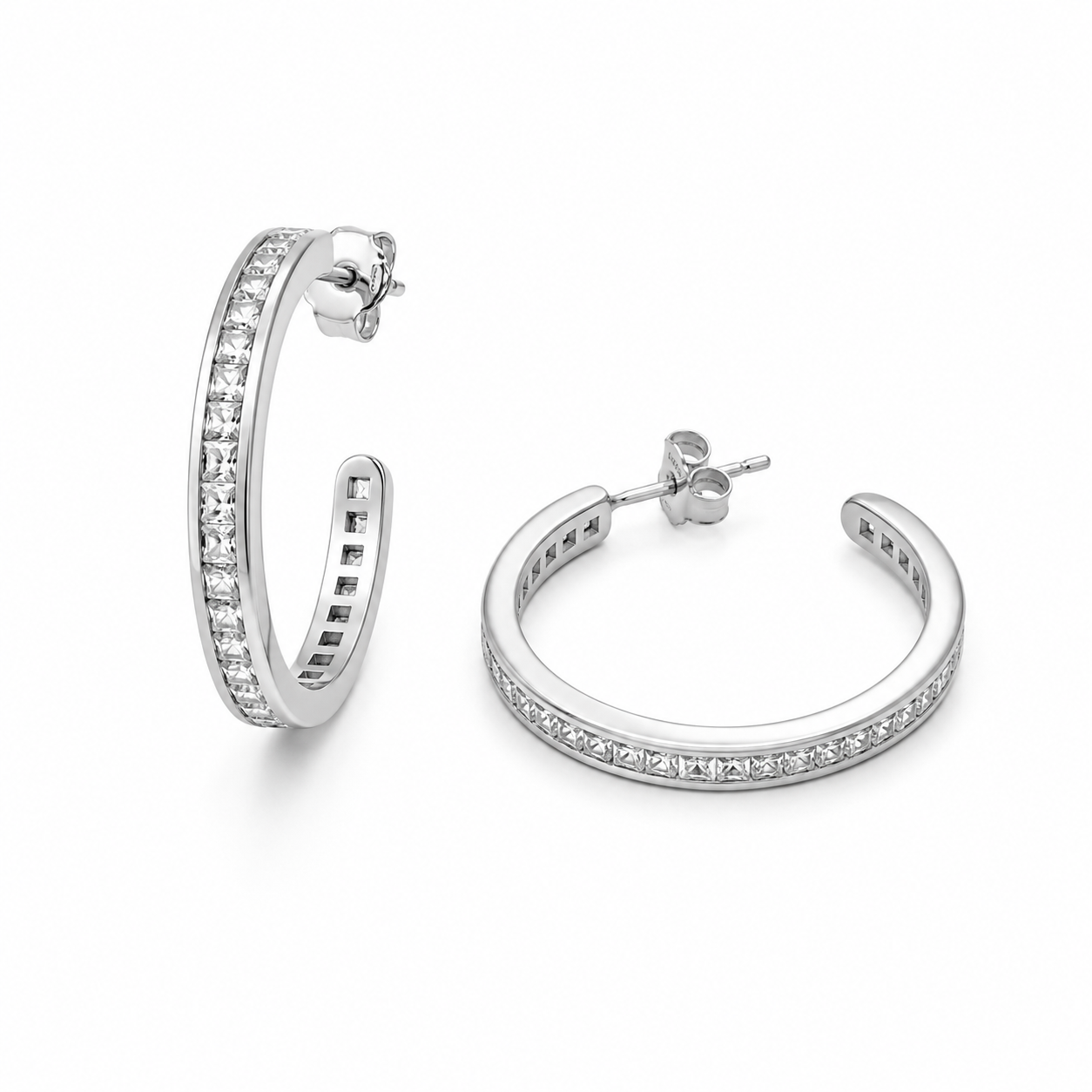 Bezel Cz hoops