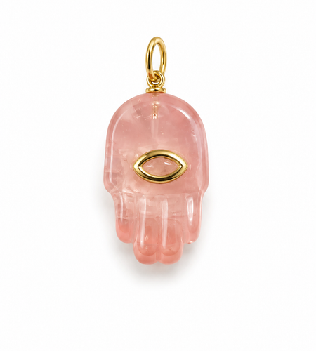 Mini hamsa stone charm