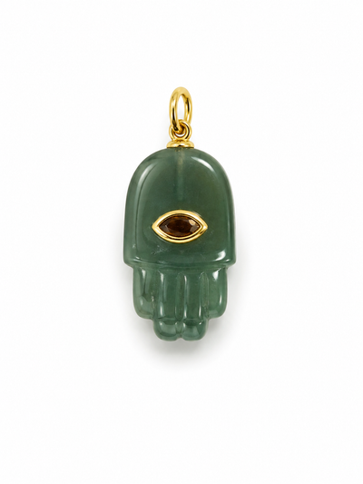 Mini hamsa stone charm