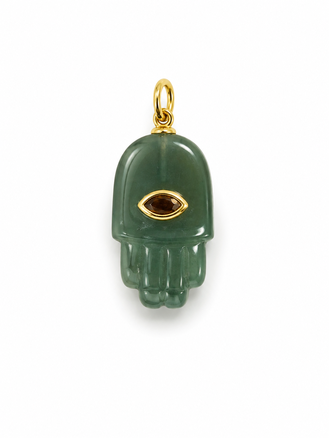 Mini hamsa stone charm