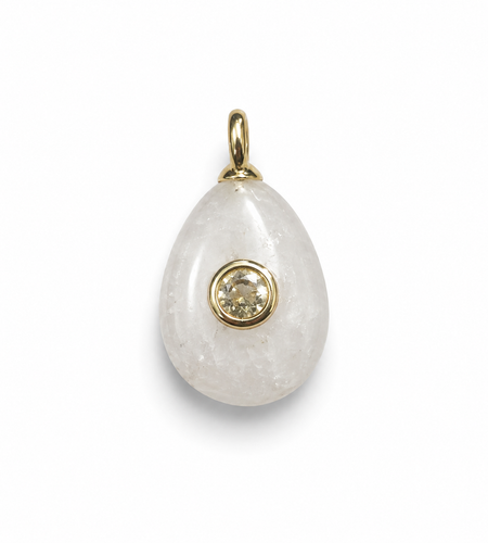 Quartz drop Charm