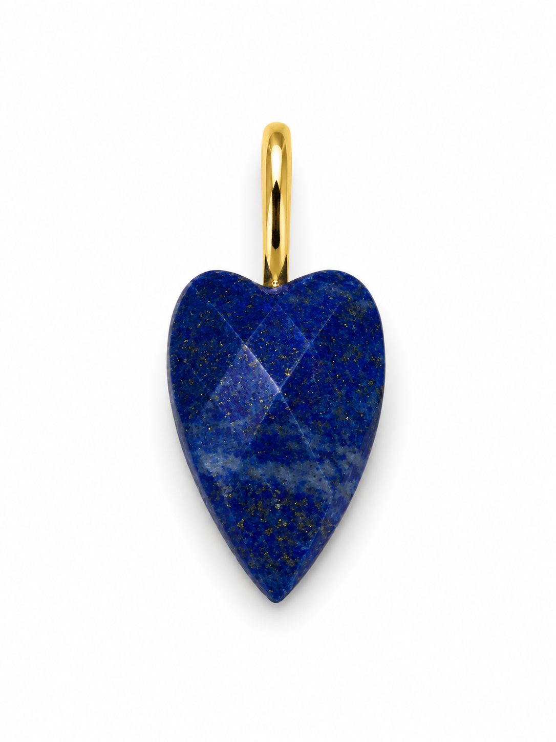 Heart long Natural Stone Charm