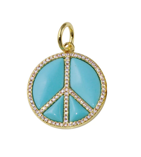 Peace and Love Stone Charm