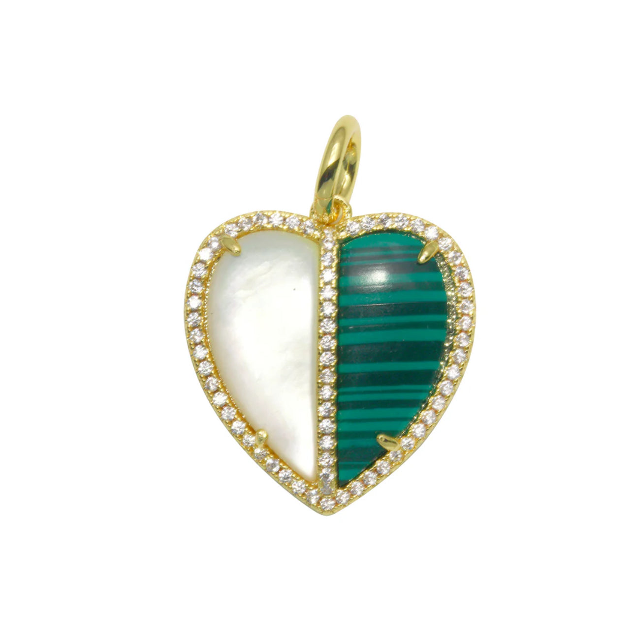 Mixed Stone Heart Necklace