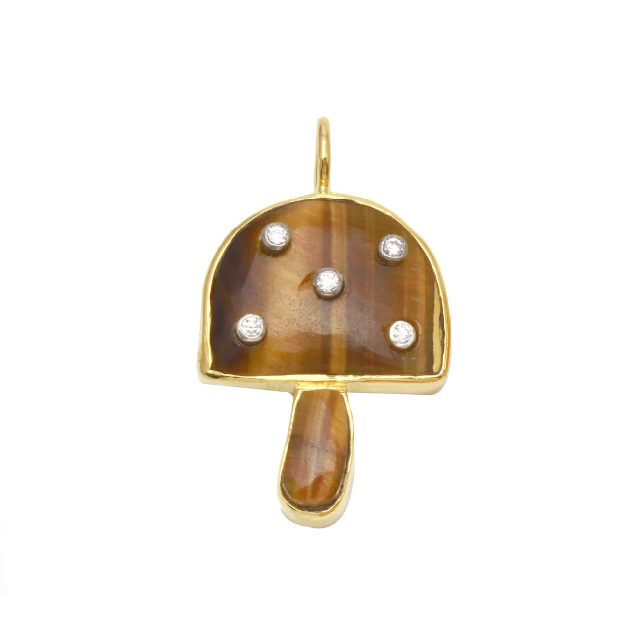 Mushroom stone charm