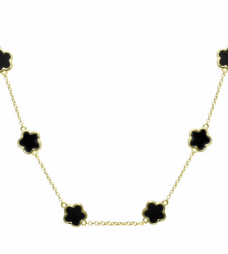 Multi flower Stone Necklace