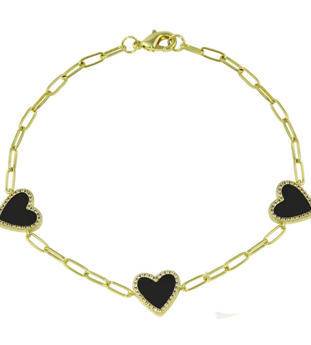 Paper Clip Heart Bracelet