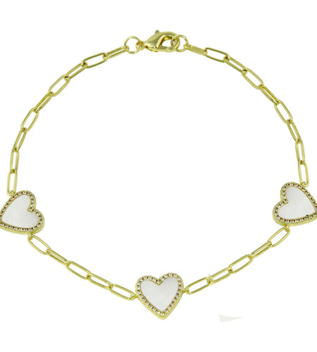 Paper Clip Heart Bracelet