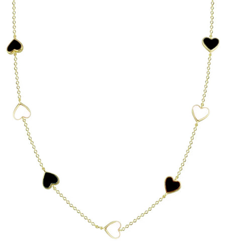 Multi Stone Heart Necklace