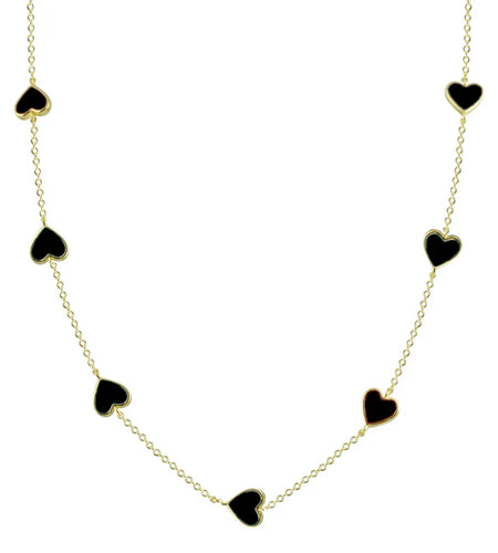 Multi Stone Heart Necklace