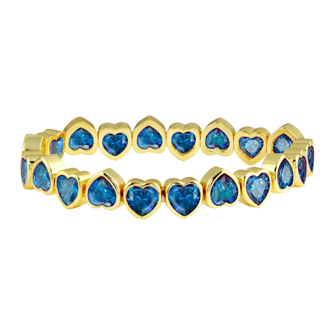 Stretchy Bezel Heart Bracelet