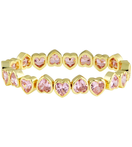 Stretchy Bezel Heart Bracelet
