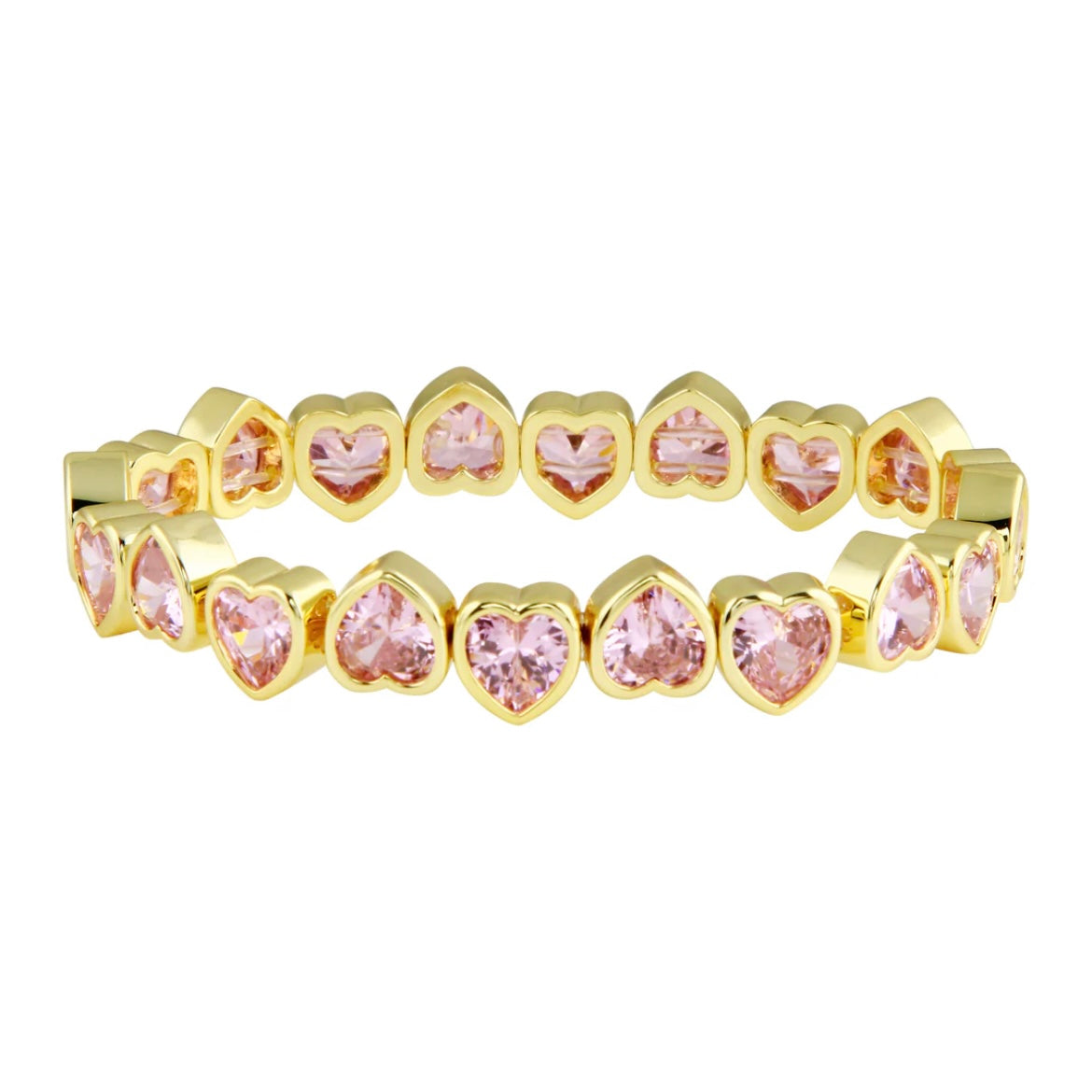 Stretchy Bezel Heart Bracelet